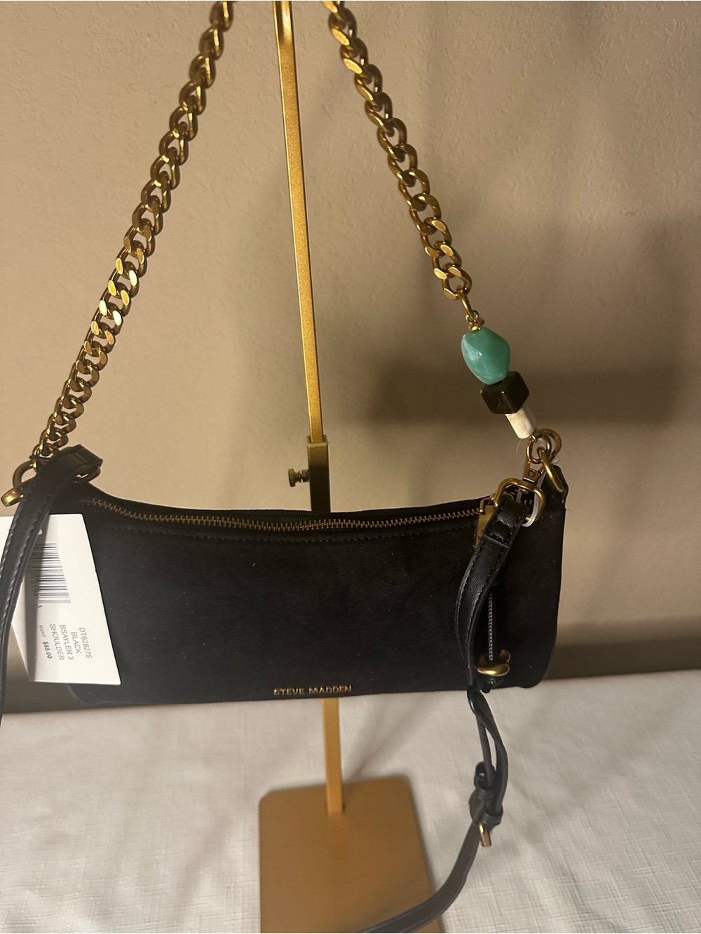 Steve Madden Black Suede Shoulder Bag - Picture 6 of 6
